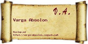 Varga Absolon névjegykártya